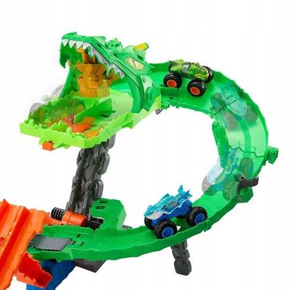 Imagem de Hot Wheels Pista Monster TRUCKS Destruiçao do Dragao Mattel JFR06
