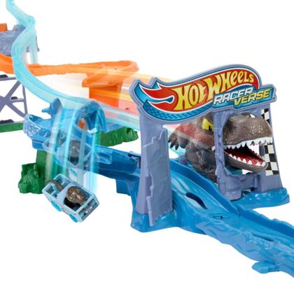 Hot Wheels Racerverse Pista Jurassic World Crash e Splash JFP32