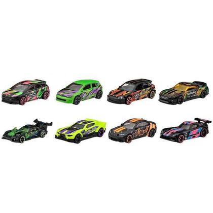 Hot Wheels - Set 8 Miniaturas - Neon Speeders - HLH72-944A