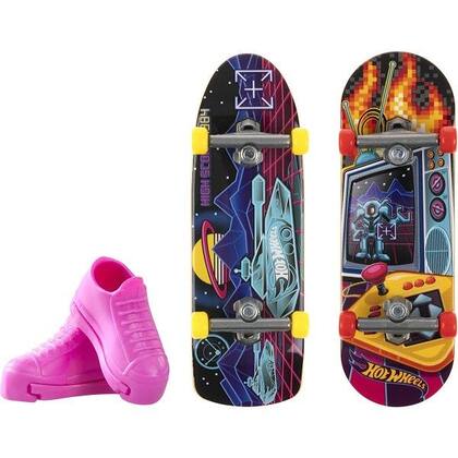 Imagem de Hot Wheels Skate + Tenis Retro GNARLY Gamer e HIGH Score Mattel HXL17
