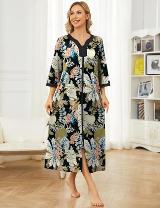 Imagem de House Dress Bloggerlove, camisola com decote em V para mulheres