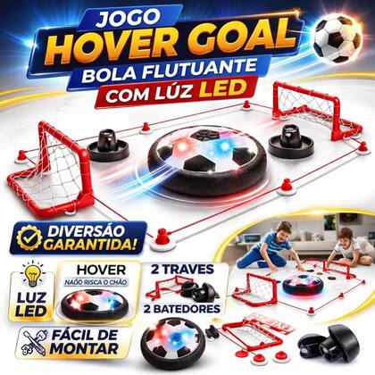 Imagem de Hover Ball Futebol de Mesa Zoop Toys Flutuante Portátil Luzes LED Gol a Gol +3 Anos