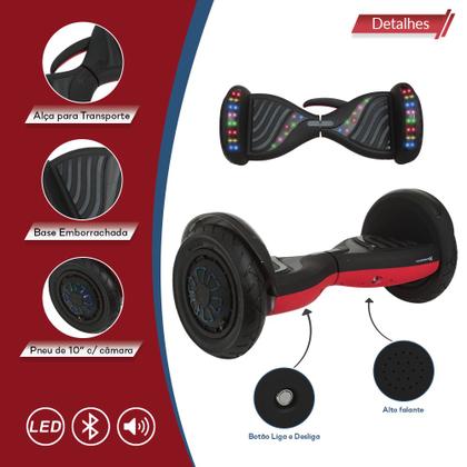 Imagem de Hoverboard 10 Polegadas Infantil Bivolt Com Led Bluetooth