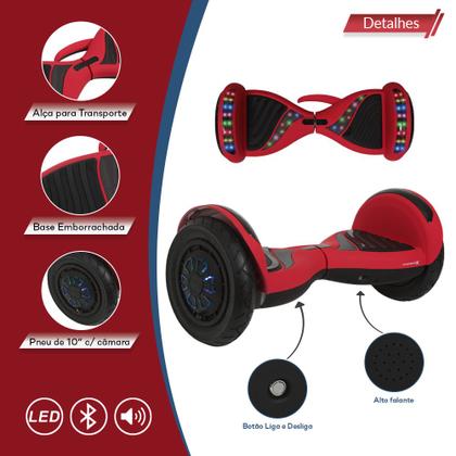 Imagem de Hoverboard 10 Polegadas Smart Balance Bluetooth Com Led