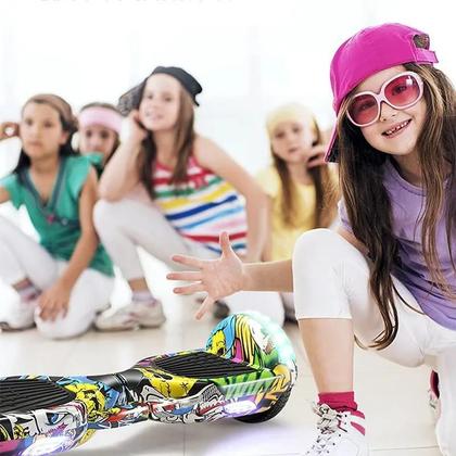 Imagem de Hoverboard 6.5 Infantil 2024 com LED, Bluetooth, Motor Brushless e Bateria de Alta Capacidade  Diversão com Estilo