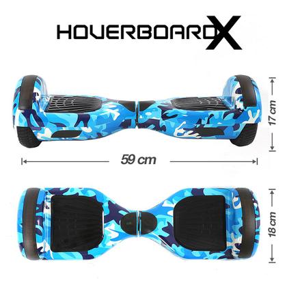 Imagem de Hoverboard Elétrico 6,5 Polegadas Azul Militar Led Bluetooth