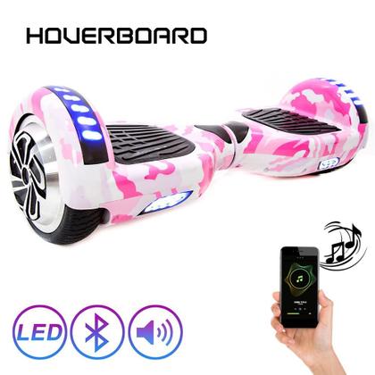 Imagem de Hoverboard ROSA MILITAR 6,5 Polegadas - Smart Balance - Bluetooth - LEDs Com alça 