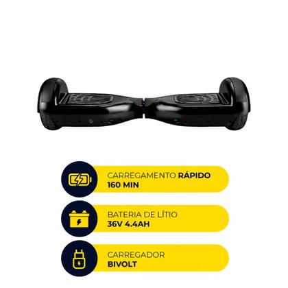 Imagem de Hoverboard Skate Elétrico 6.5 Preto Led Bluetooth