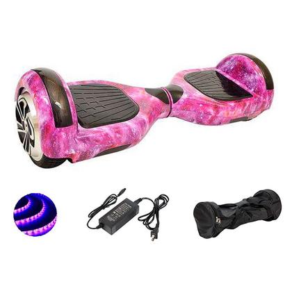 Imagem de Hoverboard Skate Elétrico 6.5 Roxo Galáxia Led Bluetooth