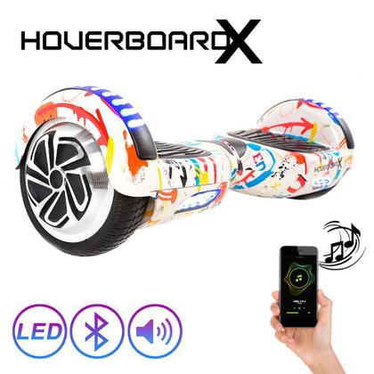Hoverboard Skate Elétrico 6,5 Grafite HoverboardX Bluetooth Imagem de Hoverboard Skate Elétrico 6,5 Grafite HoverboardX Bluetooth