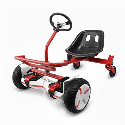 Imagem de Hoverkart Carrinho Hoverboard Volante Amortecedor 4,5 6,5 8,5 10 polegadas Vermelho
