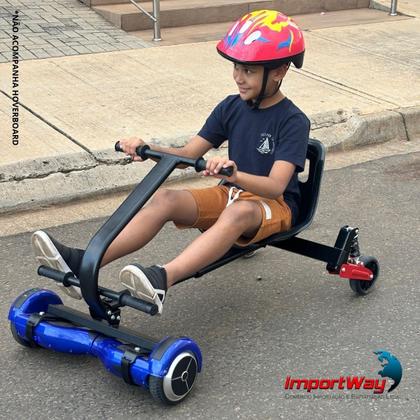 Imagem de Hoverkart Carrinho Para Hoverboard C/ Guidão E Amortecedor Suporta Até 100kg