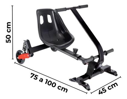 Imagem de Hoverkart Carrinho Para Hoverboard C/ Guidão E Amortecedor Suporta Até 100kg