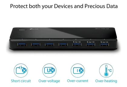 Imagem de Hub 7 Portas USB 3.0 TP Link UH700 Portátil Com Fonte Externa