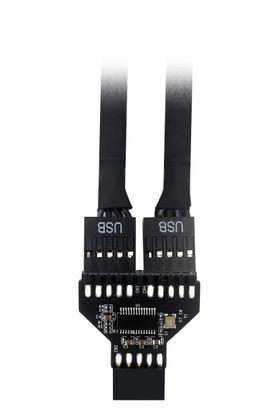 Imagem de Hub Adaptador Usb 9 Pinos Interno Placa Mãe Jusb1 2 Portas