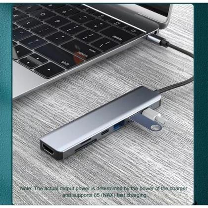 Imagem de Hub Adaptador Usb Tipo C 7 Em 1 Compatível