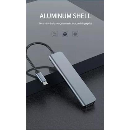 Imagem de Hub Adaptador Usb Tipo C 7 Em 1 Compatível