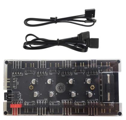 Imagem de Hub ARGB 5V 3 Pinos Multi Fans 3 e 4 Pinos até 8 Fans Molex