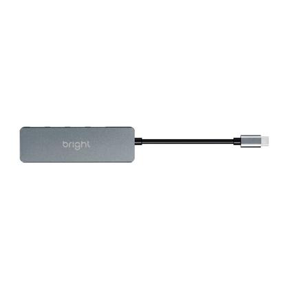 Imagem de HUB Bright USB-Plug, Tipo C, 4 Portas USB 3.0 - HB001