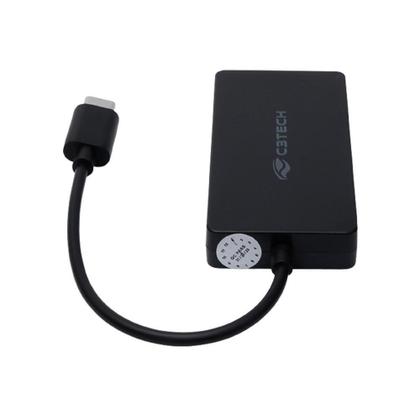 Imagem de Hub C3 Tech USB 2.0 4 Portas USB-USB C - HU-C200BK  - C3Tech