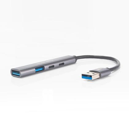 Imagem de HUB C3Tech USB 3.0, para 1x USB 3.0, 1x USB 2.0, 2x USB-C 2.0, Alumínio - HU-330SI