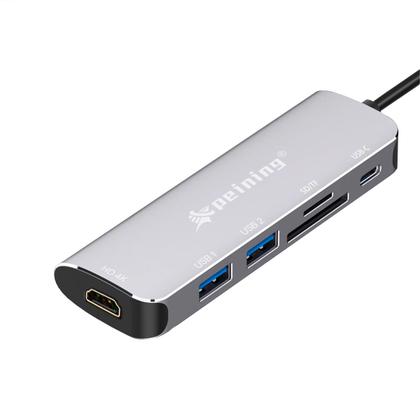 Imagem de Hub Cabo Tipo C 6 Portas USB HD HDMI 4K Extensor