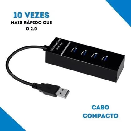 Imagem de HUB Cabo USB 3.0 Extensor 4 Portas High Speed