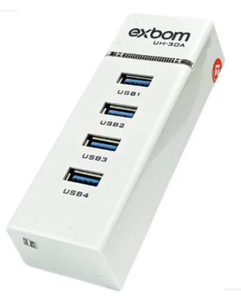 Imagem de Hub Cabo Usb 3.0 Extensor 4 Portas High Speed Hd Pen Drive
