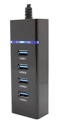 Imagem de Hub Cabo Usb 3.0 Extensor 4 Portas High Speed Hd Pen Drive