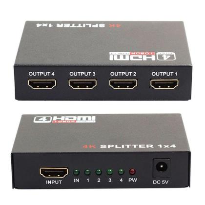 Imagem de Hub Divisor Splitter Hdmi 1x4 saidas Ativo 1080p 4k 3d Cftv Dvr Full - IT-BLUE