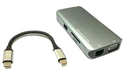 Imagem de Hub & Dock Tipo C 10 Em 1 Hdmi 4K, Usb 3.0, Sd/Tf, Rj45 ,Vga