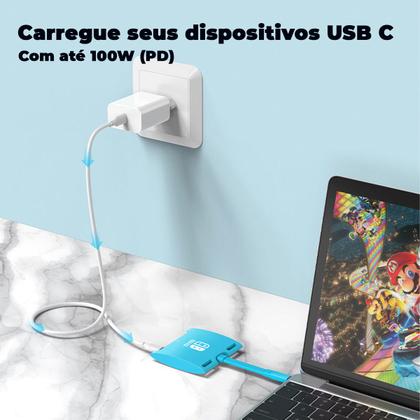 Imagem de Hub Dock USB C Notebook Tv Hdmi 4K CableTime