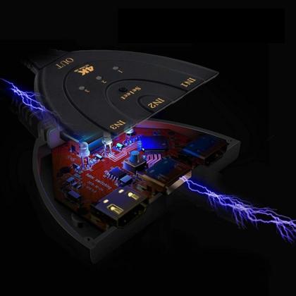 Imagem de Hub Hdmi Switch 3x1 Adaptador Cabo 3 Entradas E 1 Saída