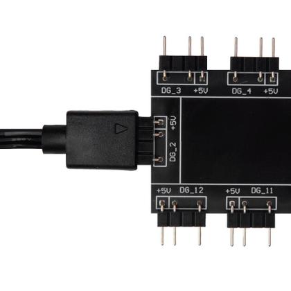Imagem de Hub Multi RGB 5V 3 Pinos Divisor RGB Até 10 Fans