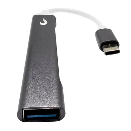 Imagem de HUB Rise Mode 02 USB-C 3.0, para 3x USB 2.0 e 1x USB 3.0, Cinza - RM-HUB-02