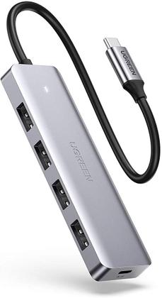 Imagem de Hub Ugreen 5 Em 1 Slim Usb Tipo C 4 Portas Usb 3.0 Alumínio 