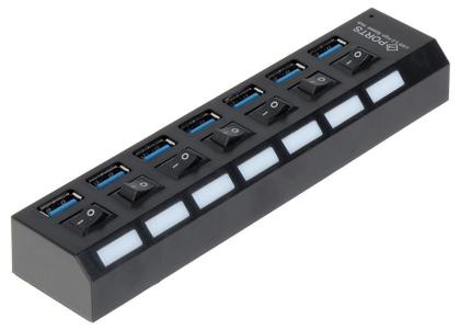 Imagem de Hub Usb 2.0 Com 7 Portas Switch On/Off E Led Indicador - Fy