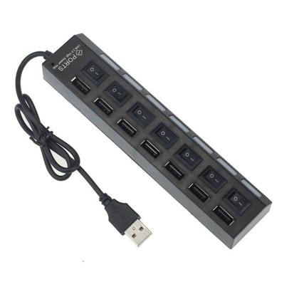 Imagem de Hub USB 2.0 Extensor USB 7 Portas Switch On/Off Led Indicador 480mbps - LEHMOX