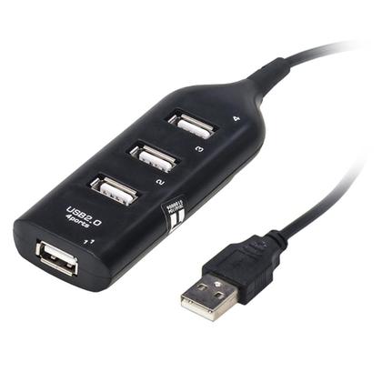 Imagem de HUB USB 2.0 MD9, 4 Portas, Preto - 7437