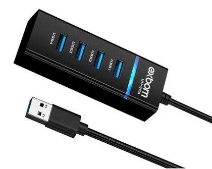 Imagem de Hub Usb 3.0 4 Portas Branco Com Led 03780 - UH-30A