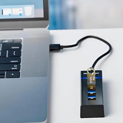 Imagem de Hub Usb 3.0 4 Portas Extensor Adaptador Pc Notebook Hd
