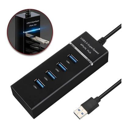 Imagem de Hub Usb 3.0 4 Portas Extensor Adaptador Pc Notebook Hd