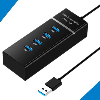 Imagem de Hub USB 3.0 Alta Velocidade 4 portas Cabo Extensor Notbook 
