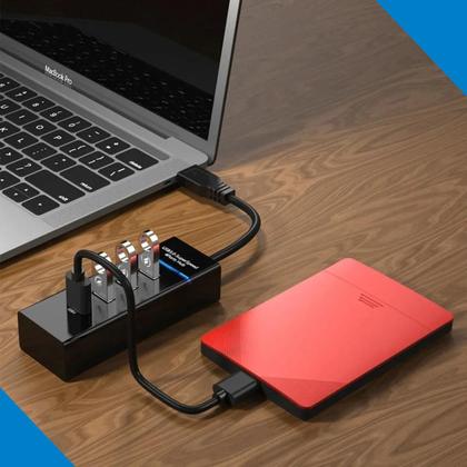 Imagem de Hub USB 3.0 Alta Velocidade 4 portas Cabo Extensor Notbook 