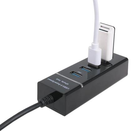 Imagem de HUB USB 3.0 Cabo 30cm Gbps5 4 Portas Conexão Dados De Alta Qualidade LEY200