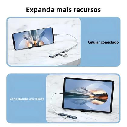 Imagem de Hub USB 3.0 De 4 Portas Extensor Divisor Estação De Acoplamento OTG Para Telefone Macbook pro Air PC