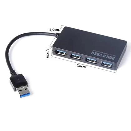Imagem de Hub USB 3.0 De Alta Velocidade Com 4 Portas, Adaptador Divisor De Cabo De Dados, Plug And Play Para