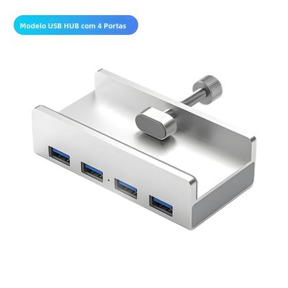 Imagem de Hub USB 3.0 De Liga De Alumínio 5Gbps Com Slot Para Cartão TF Para Laptop E Desktop Divisor