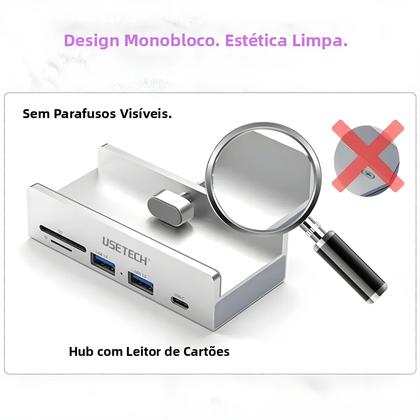 Imagem de Hub USB 3.0 De Liga De Alumínio 5Gbps Com Slot Para Cartão TF Para Laptop E Desktop Divisor