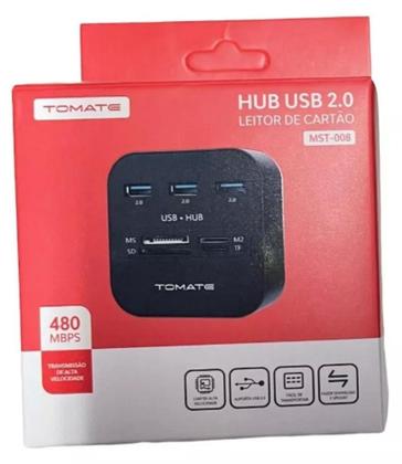 Imagem de Hub Usb 3.0 Extensor 5 Em 1 Leitor Cartão Micro Sd Tf Not Pc